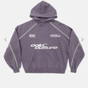 ColdCulture -  DETAILED HOODIE HEAVY GREY